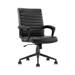 Click365 Transform 3.0 Ergonomic Bonded Leather Swivel Desk Chair, Black (CCHR10008B)