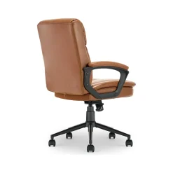 Click365 Transform 2.0 Ergonomic Bonded Leather Swivel Desk Chair, Cognac (CCHR10007A)