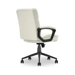 Click365 Transform 2.0 Ergonomic Bonded Leather Swivel Desk Chair, White (CCHR10007C)