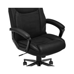 Click365 Transform 1.0 Ergonomic Bonded Leather Swivel Desk Chair, Black (CCHR10001B)