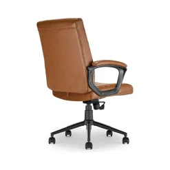 Click365 Transform 3.0 Ergonomic Bonded Leather Swivel Desk Chair, Cognac (CCHR10008A)