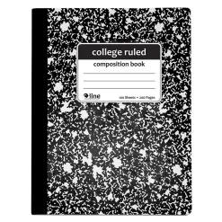 C-Line Composition Notebooks, 100 Sheets, College Ruled, Black Marble, 12/Pack (CLI22022-12)