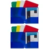 C-Line® Heavyweight, 3-Hole Punched, 2-Pocket Portfolio, Assorted Colors, 10 Per Pack, 2 Packs (CLI32930-2)
