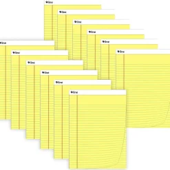 C-Line Notepad, Wide Ruled, Yellow, 12 Pads/Bundle (CLI25106-12)