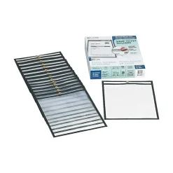 C-Line Vinyl Job Ticket Holders, 8-1/2" x 11", Clear with Black Edges25/Box (46911)