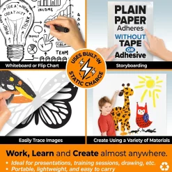 Cling-rite Removable Dry Erase Sheets Roll, 100' Roll, White (CGS1003CLINGRITE)