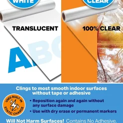 Cling-rite Removable Dry Erase Sheets Roll, 100' Roll, White (CGS1003CLINGRITE)