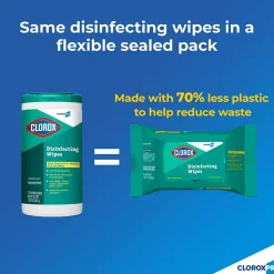 Clorox CloroxPro™ Disinfecting Wipes, Fresh Scent, 70 Wipes/Container, 70/Pack (60034)