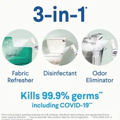 Clorox Disinfecting, Sanitizing and Antibacterial Spray Mist, Eucalyptus Peppermint, 16 Fluid oz. (60152)