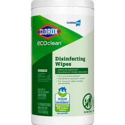 Clorox EcoClean Disinfecting Wipes, 75 Wipes/Container (60605)