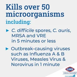 Clorox Healthcare Spore Defense Cleaner Disinfectant, Closed System Refill Bottle, 128 Fl Oz, 4/Pack (32122)