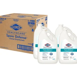 Clorox Healthcare Spore Defense Cleaner Disinfectant, Open System Refill Bottle, 128 Fl Oz, 4/Pack (32409)