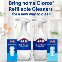 Clorox Multi-Purpose Cleaning Spray System Starter Kit, 1 Spray Bottle and 1 Refill, Crisp Lemon, 1.13 fl. oz. (60160)
