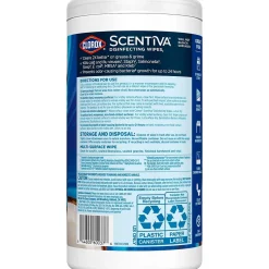 Clorox Scentiva Disinfecting Wipes, Pacific Breeze & Coconut Scent, 75 Wipes/Container (60037)
