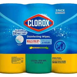 Clorox Value Pack Disinfecting Wipes, 35 Wipes/Canister, 3/Pack, 15/Carton (30112)