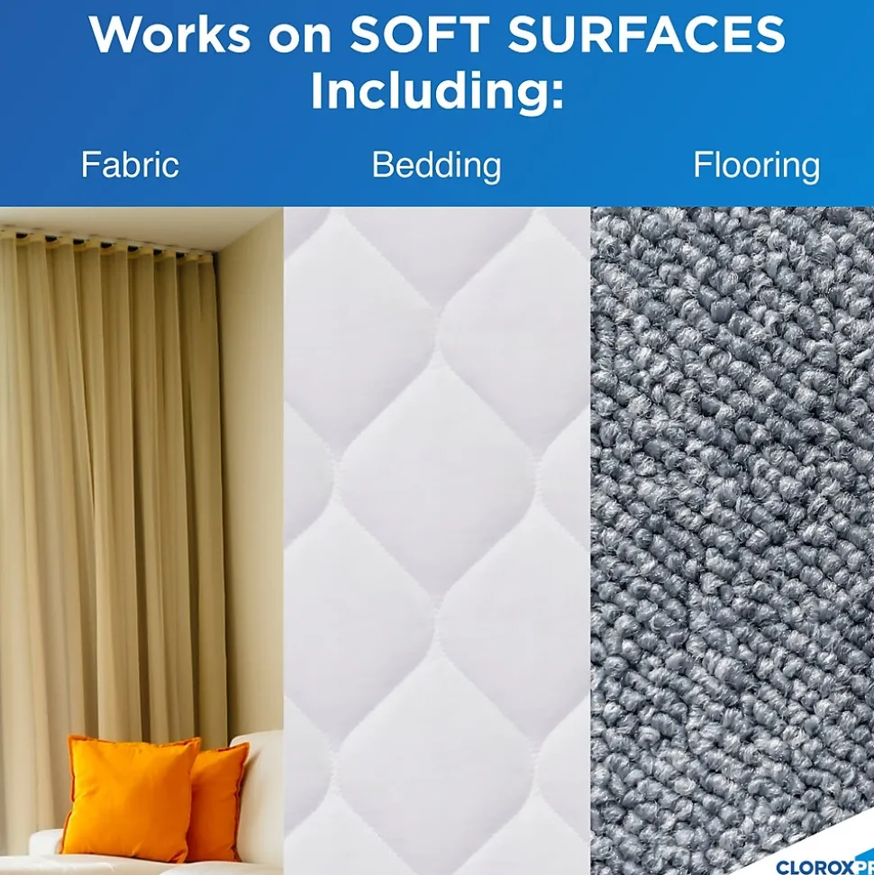 CloroxPro Clorox 4 in One Disinfectant & Sanitizer, Lavender, 14 Ounces Each, Pack of 12 (32512)