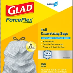 CloroxPro Glad ForceFlex 13 Gallon Tall Kitchen Trash Bag, 23.75