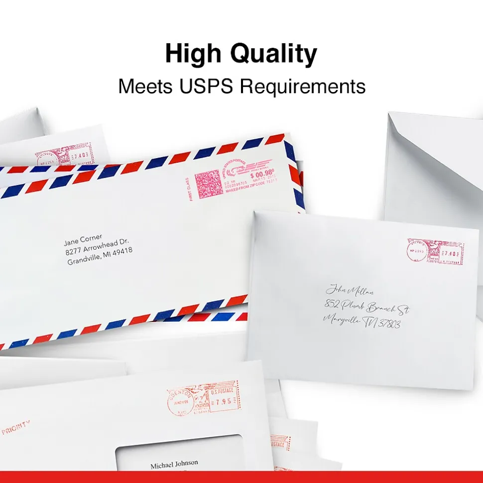 Clover Multipurpose Labels, 5.25" x 1.63", White, 2/Sheet, 150 Sheets/Pack (DM100IDS)