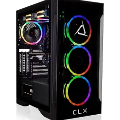 CLX SET TGMSETRTU2B07BM Gaming Desktop Computer, AMD Ryzen 9 7900X, 32GB Memory, 1TB SSD, 4TB HDD