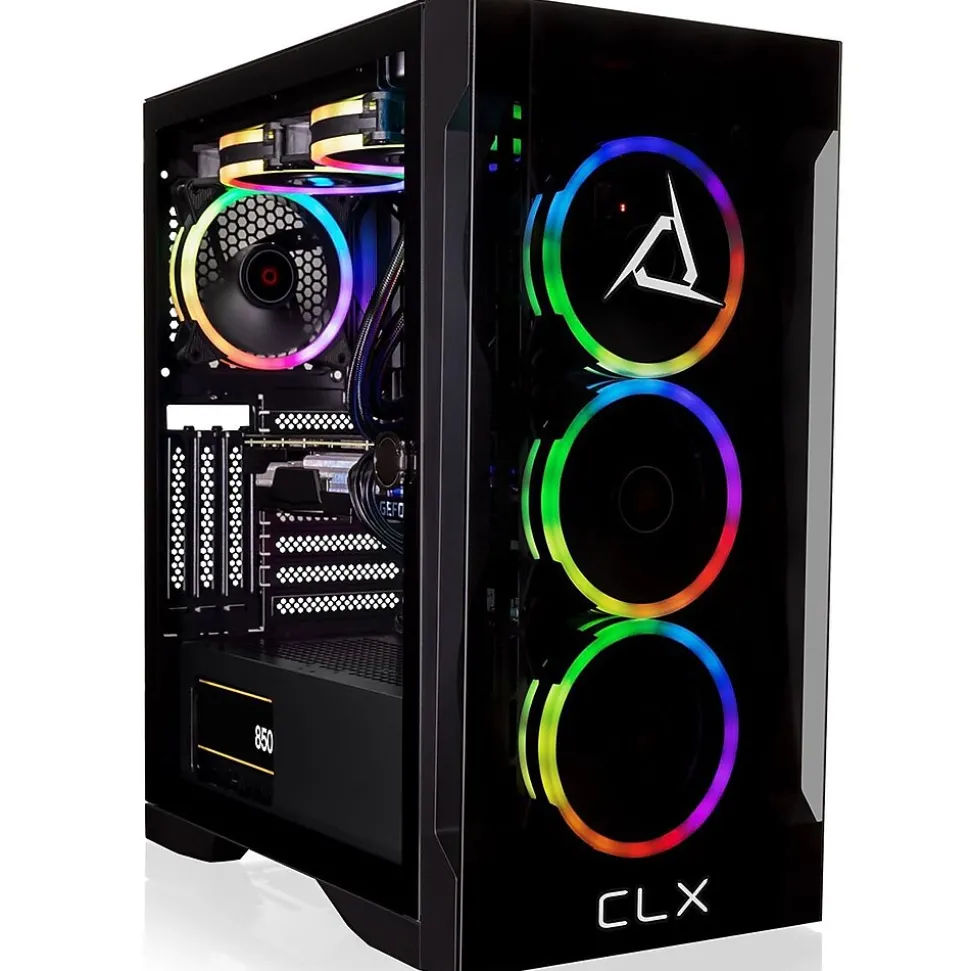 CLX SET TGMSETRTU2B01BM Gaming Desktop Computer, AMD Ryzen 7 7700X, 32GB Memory, 1TGB SSD, 4TB HDD
