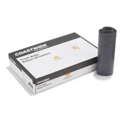 Coastwide Professional™ 50-56 Gallon Trash Bag, 43" x 47", Low Density, 0.95 mil, Gray, 100 Bags/Box (CW50715)