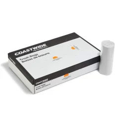 Coastwide Professional™ 23 Gallon Trash Bag with 30% PCR, 28" x 45", Low Density, 0.8 mil, Clear, 250 Bags/Box (CW62410)