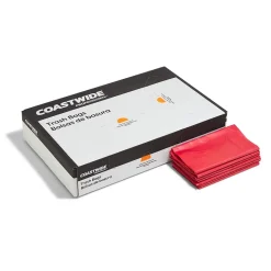 Coastwide Professional™ 40-45 Gallon Biohazard Bags, Low Density, 1.3 Mil, Red, 200 Bags/Box (CW50713)