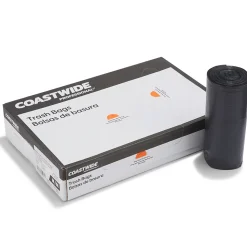 Coastwide Professional™ 30-33 Gallon Trash Bag, 33" x 39", Low Density, 1.5 mil, Black, 100 Bags/Box (CW25530)