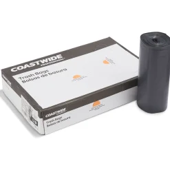 Coastwide Professional™ 40-45 Gallon Trash Bag, 40" x 46", Low Density, 1.5 mil, Black, 100 Bags/Box (CW25532)