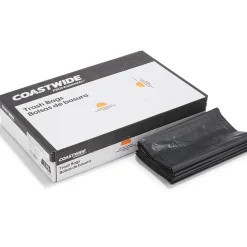 Coastwide Professional™ 40-45 Gallon Trash Bag, 40" x 46", Low Density, 1.3 mil, Black, 100 Bags/Box (CW22340)