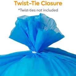 Coastwide Professional™ 40-45 Gallon Recycling Bags, High Density, 19 Mic., Blue, 200 Bags/Box (CW57402)