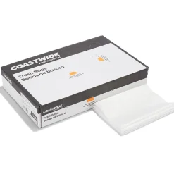 Coastwide Professional™ 40-45 Gallon Trash Bag, 40" x 46", Low Density, 1 mil, Clear, 100 Bags/Box (CW17967)