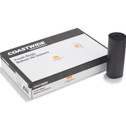 Coastwide Professional™ 30-33 Gallon Trash Bag, 33" x 40", High Density, 22 mic, Black, 200 Bags/Box (CW17969)