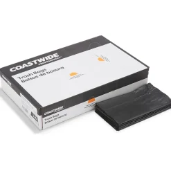 Coastwide Professional™ 40-45 Gallon Trash Bag, 40" x 46", Low Density, 0.65, Black, 125 Bags/Box (CW18191)