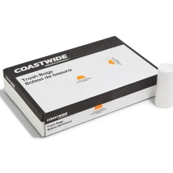 Coastwide Professional™ 10 Gallon Trash Bag, 24" x 24", High Density, 6 mic, Natural, 1000 Bags/Box (CW18195)