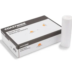 Coastwide Professional™ 40-45 Gallon Trash Bag, 40" x 48", High Density, 22 mic, Natural, 150 Bags/Box (CW19248)
