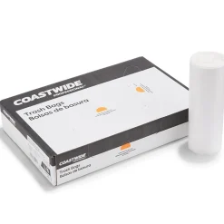 Coastwide Professional™ AccuFit 55 Gallon Trash Bag, 40" x 53", Low Density, 1.3 mil, Clear, 100 Bags/Box (CW25527)