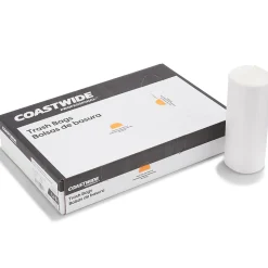 Coastwide Professional™ AccuFit 44 Gallon Trash Bag, 37" x 50", Low Density, 1.3 mil, Clear, 100 Bags/Box (CW25526)