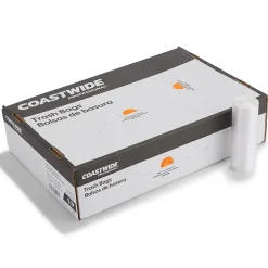 Coastwide Professional™ AccuFit 16 Gallon Trash Bag, 24" x 33", High Density, 6 mic, Natural, 1000 Bags/Box (CW18196)