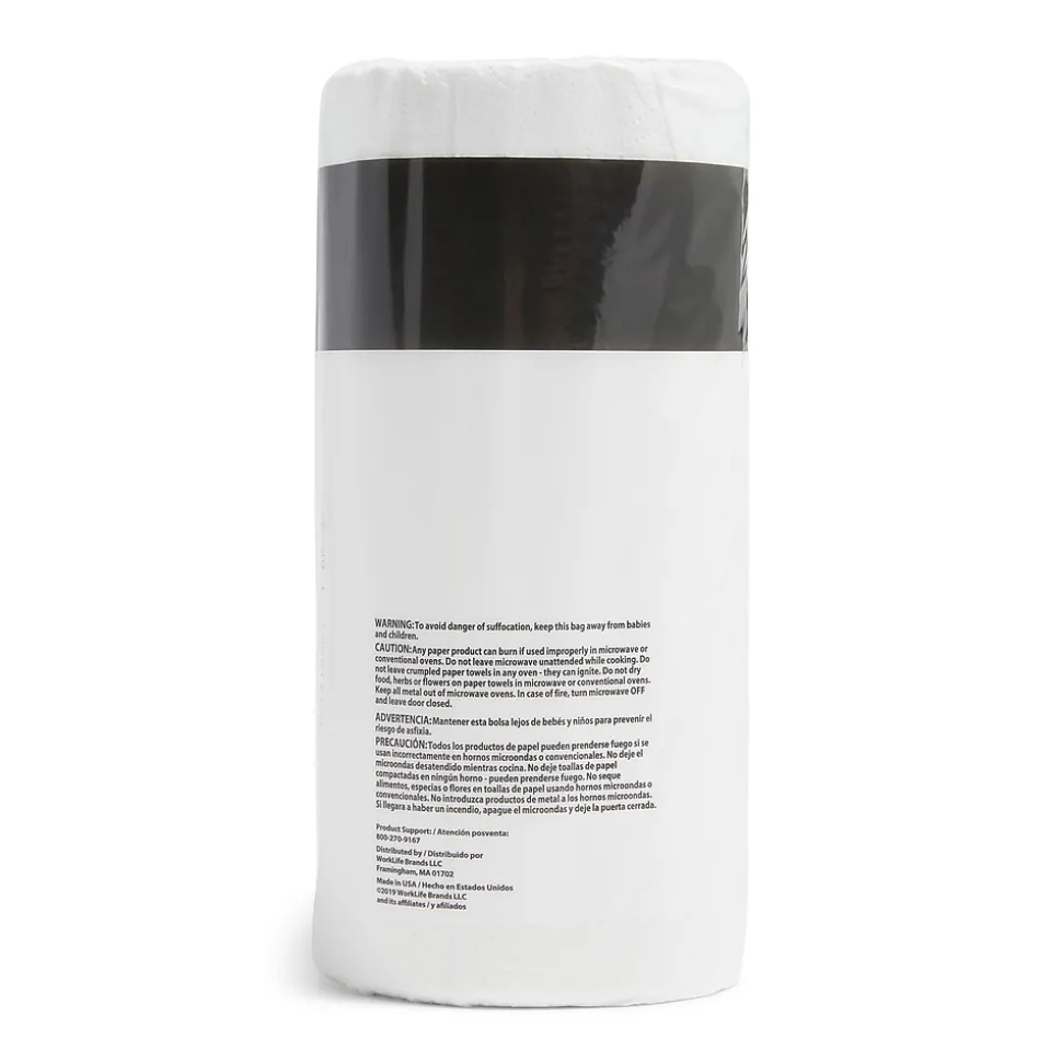 Coastwide Professional Choose-Your-Size Kitchen Rolls Paper Towel, 2-Ply, White, 128 Sheets/Roll, 15 Rolls/Carton (CW21809)