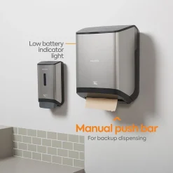 Coastwide Professional J-Series Automatic Hardwound Paper Towel Dispenser, Black/Metallic (CWJAHT-S-CC)