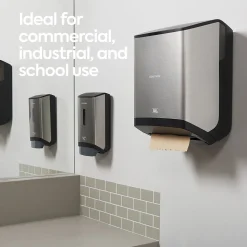 Coastwide Professional J-Series Automatic Hardwound Paper Towel Dispenser, Black/Metallic (CWJAHT-S-CC)