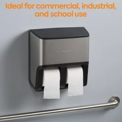 Coastwide Professional™ J-Series Quad Bath Tissue Dispenser, Black/Metallic (CWJ4BT-S)