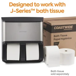 Coastwide Professional™ J-Series Quad Bath Tissue Dispenser, Black/Metallic (CWJ4BT-S)