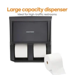 Coastwide Professional™ J-Series Quad Bath Tissue Dispenser, Black (CWJ4BT-B)