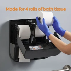 Coastwide Professional™ J-Series Quad Bath Tissue Dispenser, Black (CWJ4BT-B)