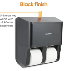 Coastwide Professional™ J-Series Quad Bath Tissue Dispenser, Black (CWJ4BT-B)