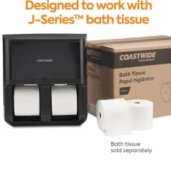 Coastwide Professional™ J-Series Quad Bath Tissue Dispenser, Black (CWJ4BT-B)
