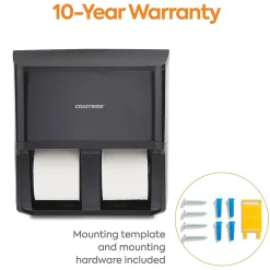 Coastwide Professional™ J-Series Quad Bath Tissue Dispenser, Black (CWJ4BT-B)