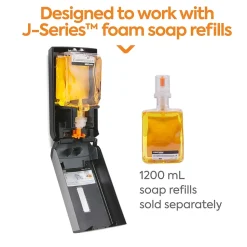 Coastwide Professional™ J-Series Wall Mounted Hand Soap Dispenser, Black/Metallic (CWJMS-S-CC)